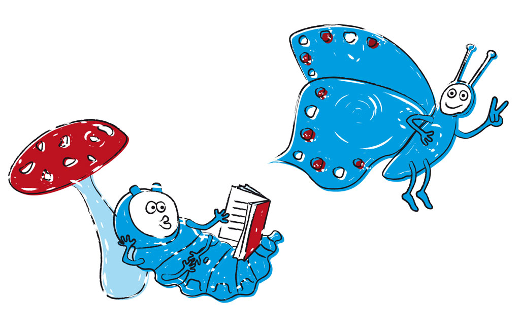 Raupenillustration von Tanja Kammel